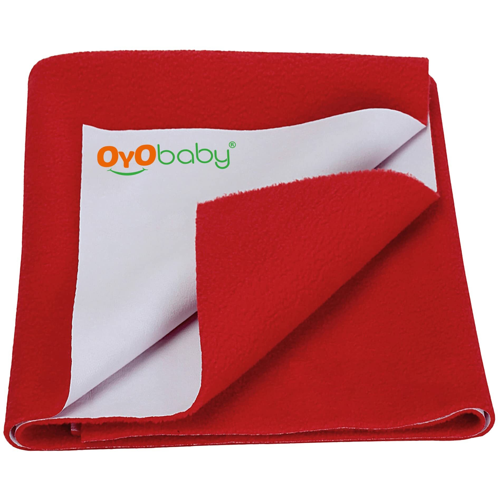 Oyo Baby Extra Absorbent Waterproof Baby Dry Sheet Small Size (70X50Cm) | Quick Dry Sheet For Bed Protector, Soft & Breathable | Red