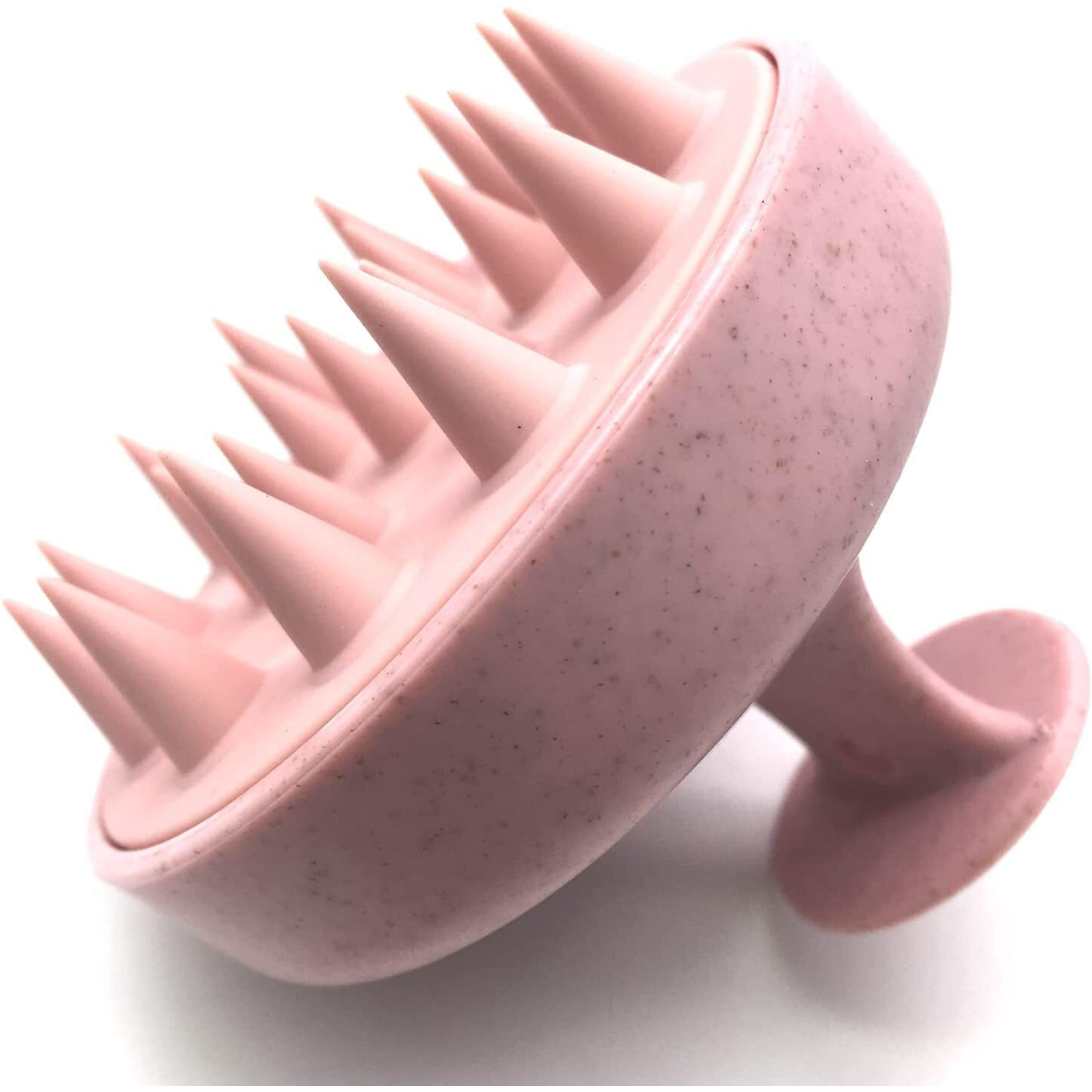 Renesmee Scalp Massager Shampoo Brush, Eco-Friendly Wheat Straw Body With Soft Silicon Bristles, Hair Scalp Scrubber, Scalp Exfoliator | Dandruff Removal, Prevents Hair Loss (Pink)