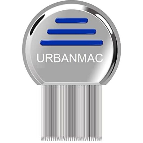 Urbanmac Stainless Steel Lice Treatment Comb For Head Lice/Lice Egg Removal Comb Grey