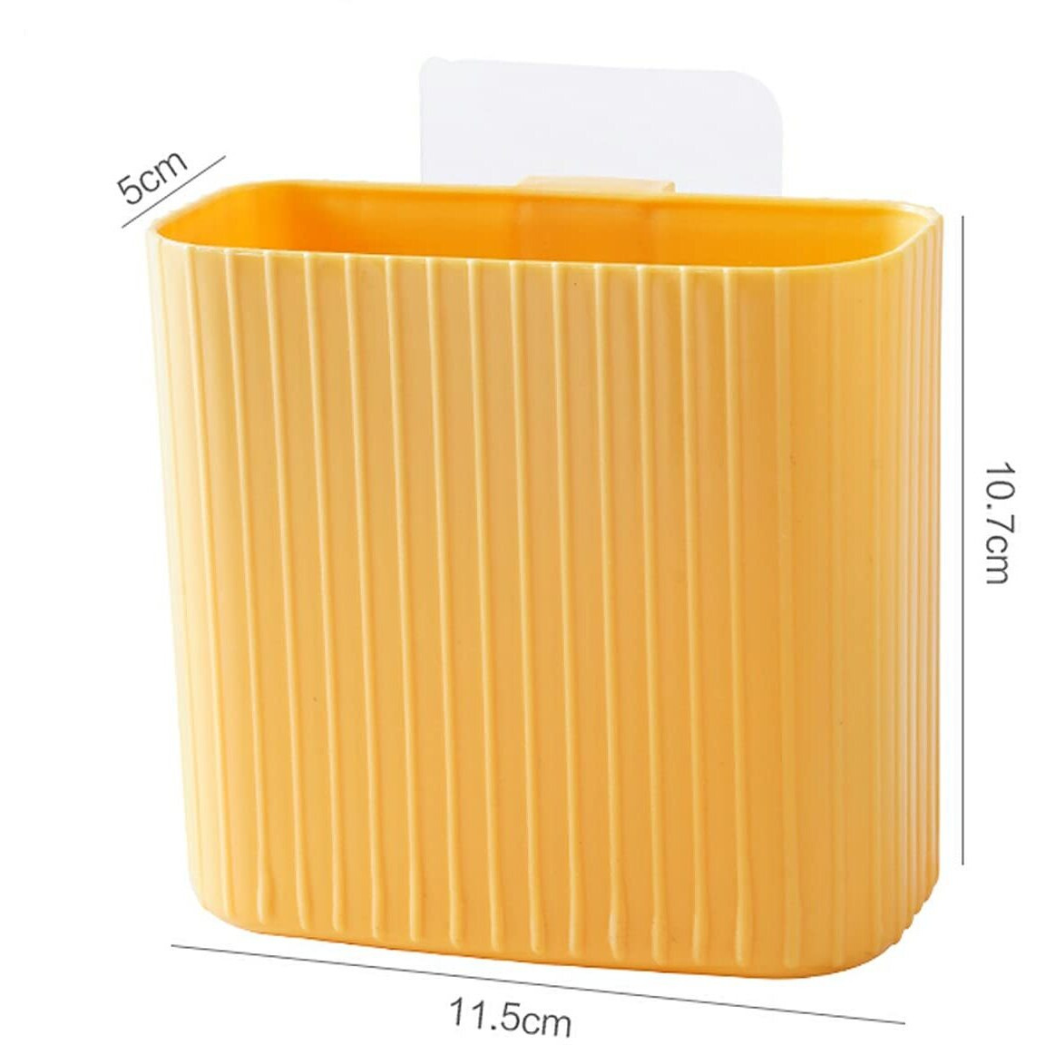 Wolpin Toothbrush Holder (1 Pc) Plastic Stand For Toothpaste, Comb, Brush, Cream, Lotion Kids Bathroom Cup Drain Waterproof Self-Adhesive, Yellow