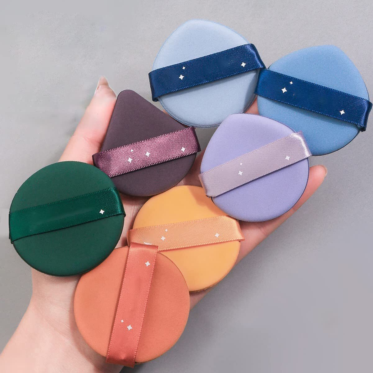 Wolpin Beauty Blender 7 Pcs With Storage Box Makeup Sponges, Air Cushion Powder Beauty Tools Women Professional Cosmetic Puff With Box Powder Sponge Dry & Wet Use (Multicolor)