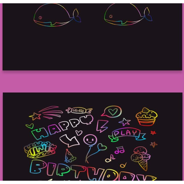 Jellybaby Rainbow Scratch Sheets For Kids A4 Size Scratch Art Magic Doodle Mandala Art Drawing Coloring Paper Black Scratch Paper Note Art And Craft Return Gift For 4 Years And Above