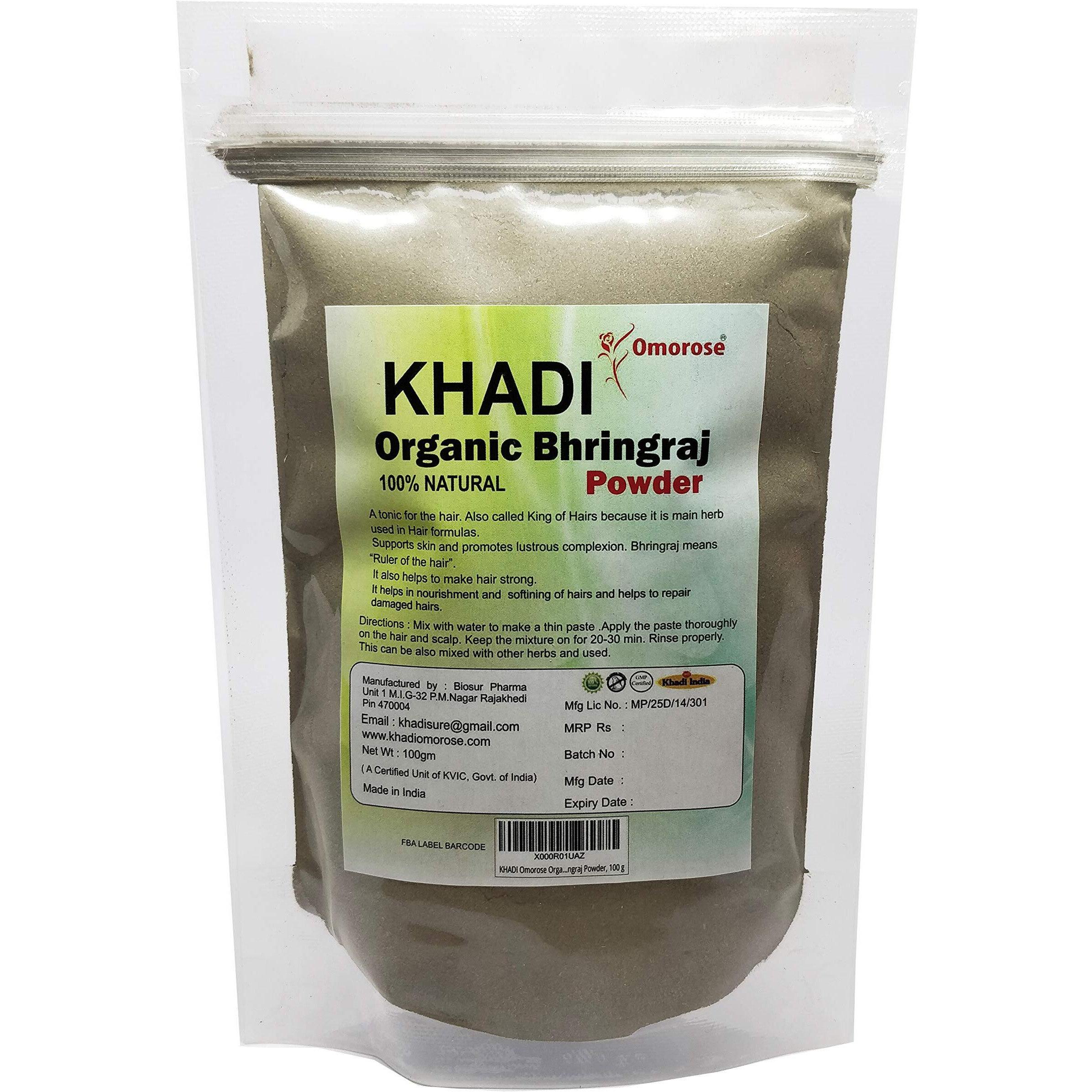 Khadi Omorose Bhringraj Powder For Nourishment Of Skin And Hair | 100 Grams | For Nourihment Of Hairs