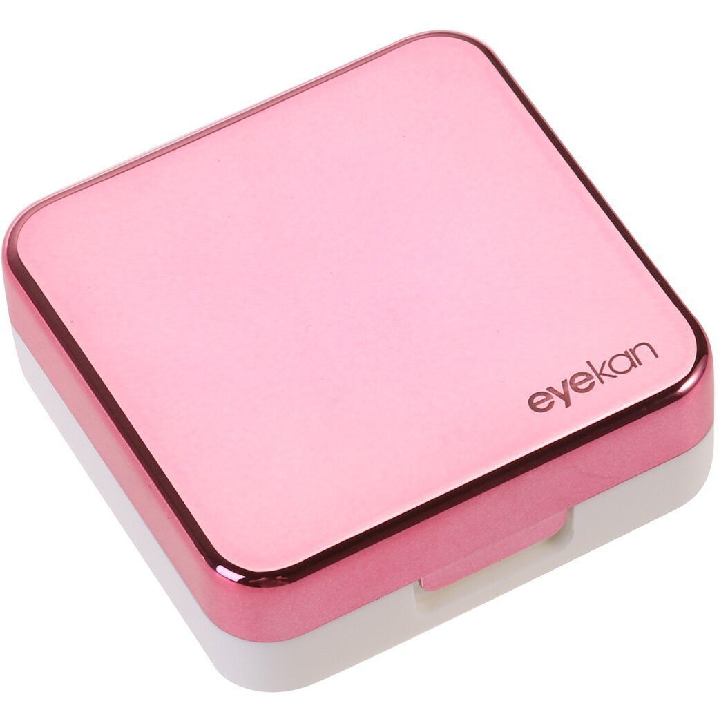 Inovera Eyekan Travel Contact Lens Case Box With Mirror (Pink, Plastic)
