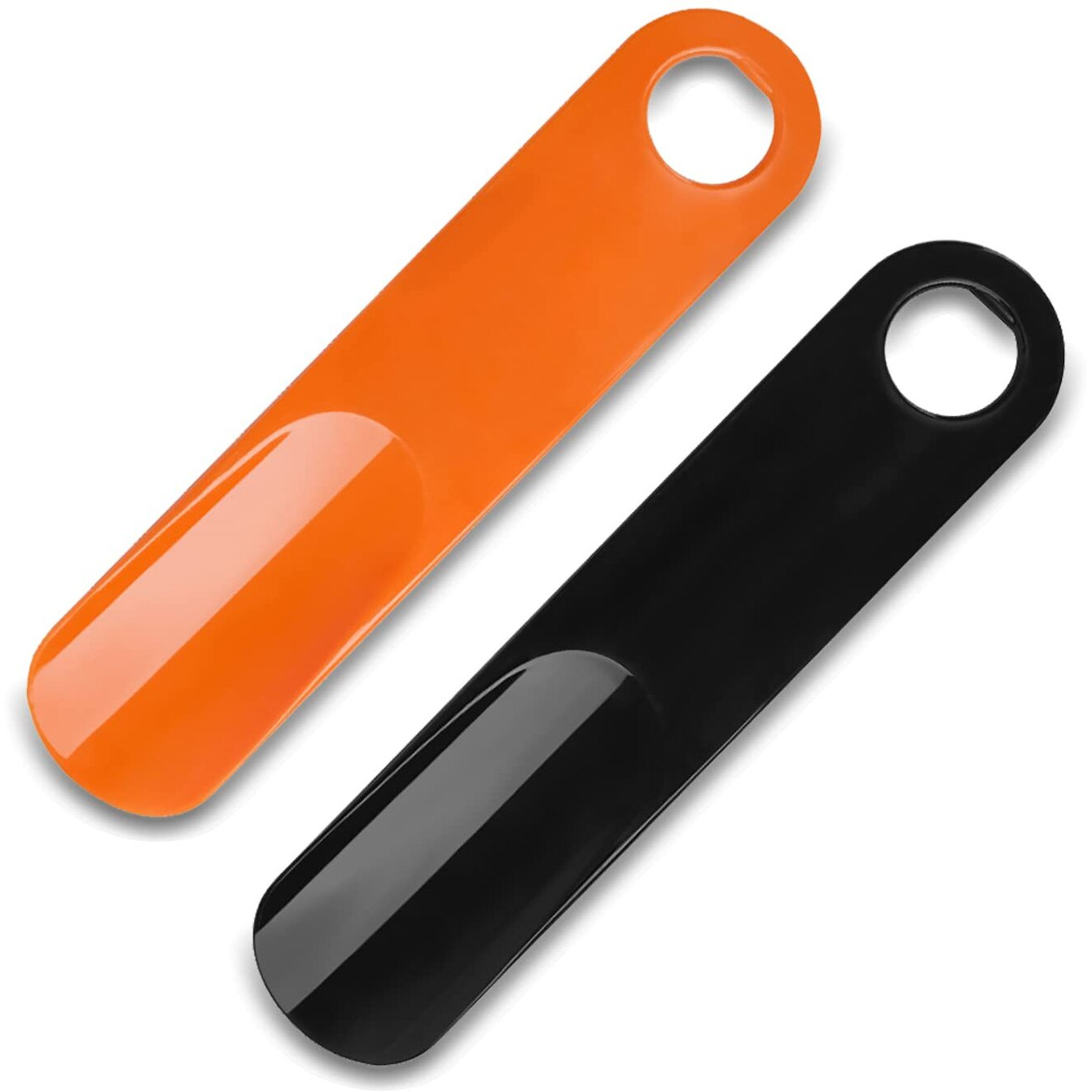 Mr. Carve Premium Abs Plastic Shoe Horn Black & Orange With Shoe Shiner