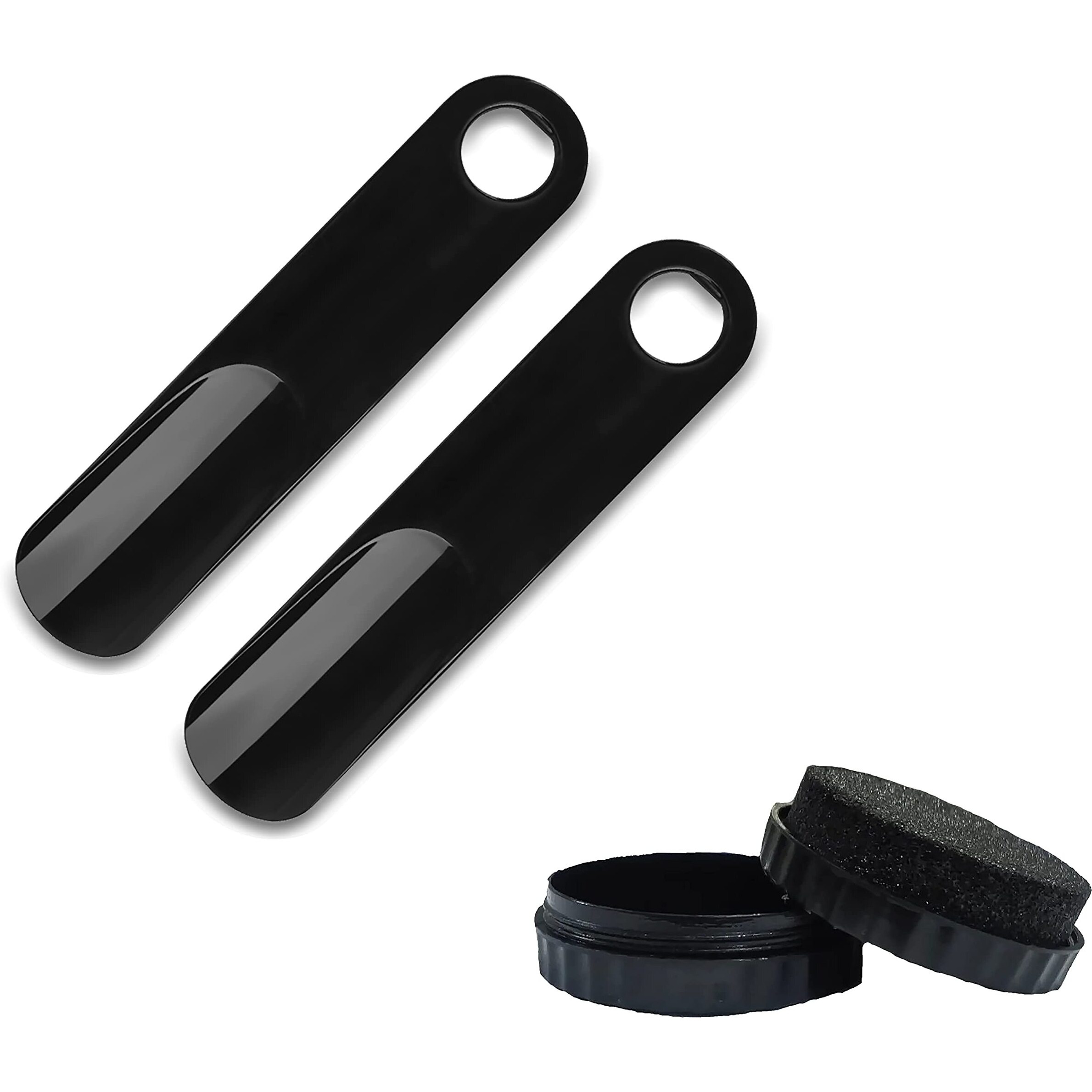 Mr. Carve Premium Abs Plastic Shoe Horn Black With Shoe Shiner