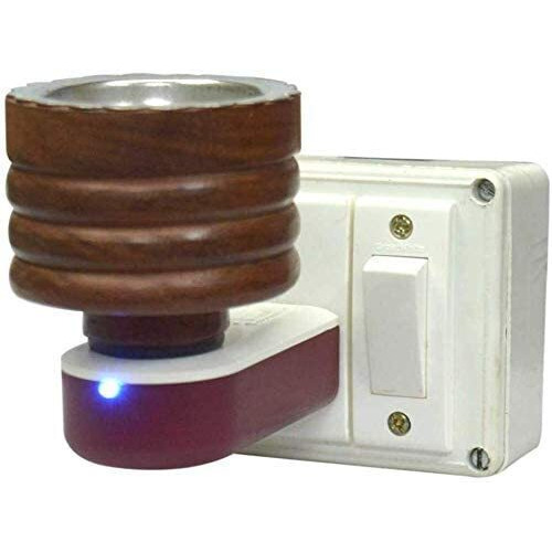 Al- Falah Kapoor Dani Incense Holder Electric Camphor Burner Beautiful Smart Kapur Dani Night Lamp With Switch,Aroma Diffuser And Dhupdani With Bakhoor,Metal,Black
