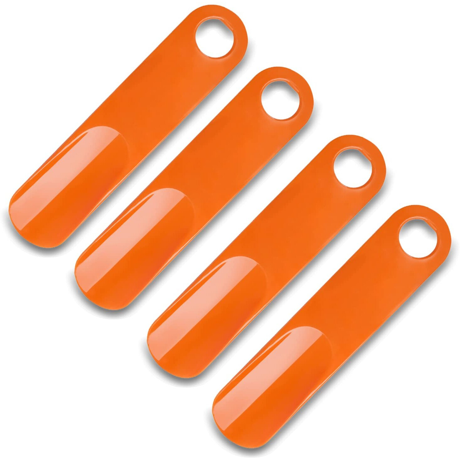 Mr. Carve Premium Abs Plastic Shoe Horn Orange (Pack Of 4)
