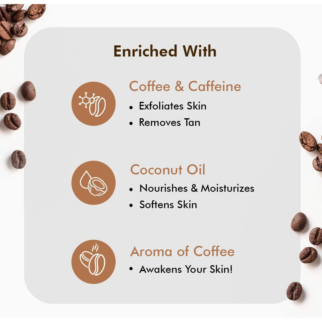 Mcaffeine Exfoliating Coffee Body Scrub Powder Jar For Tan Removal&Soft-Smooth Skin|De-Tan Bathing Scrub With Coconut Oil,Removes Dirt&Dead Skin From Neck,Knees,Elbows&Arms|All Skin Types-55Gm,Unisex