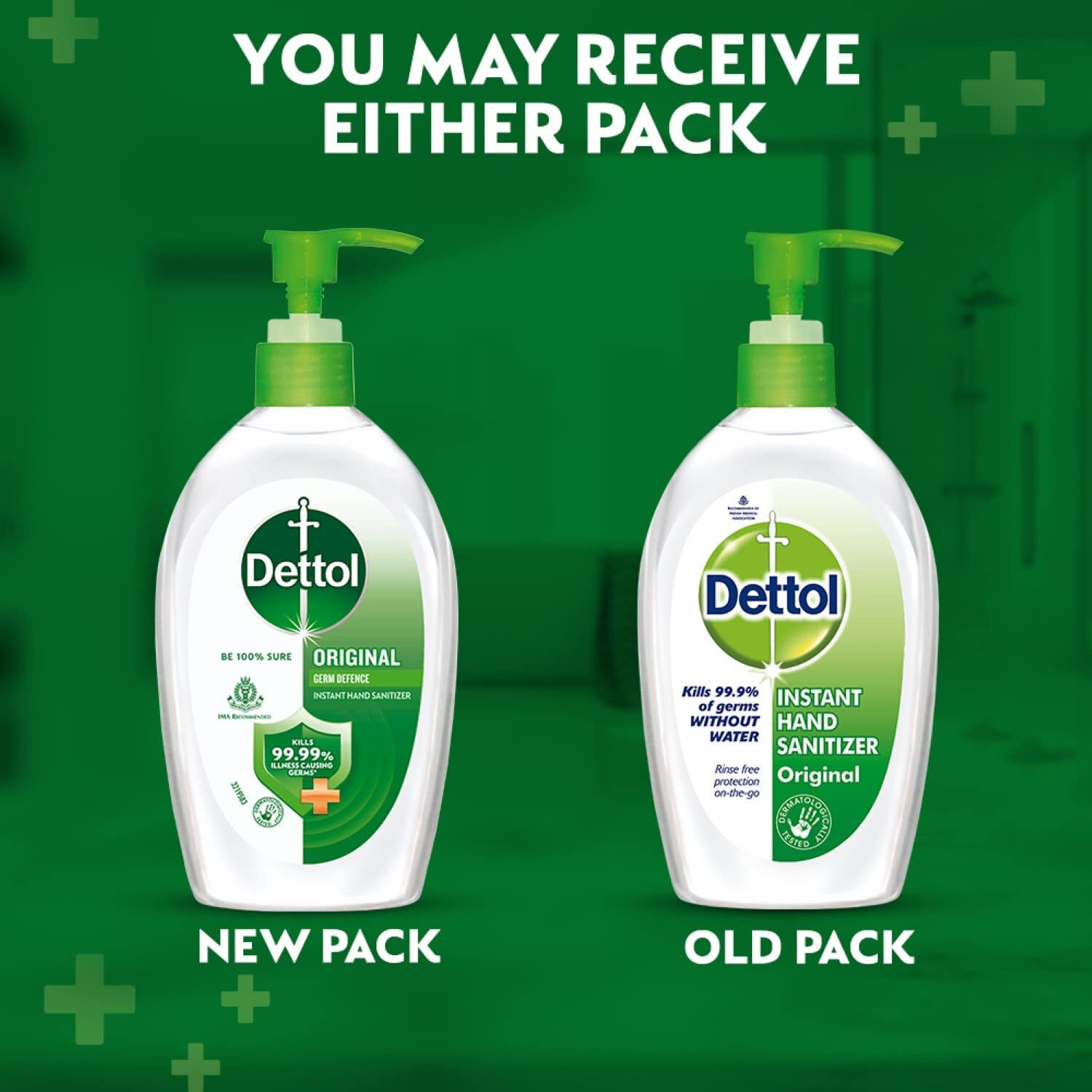 Dettol Original Germ Protection Alcohol Based Hand Sanitizer Pump, 200Ml (Pack Of 2)