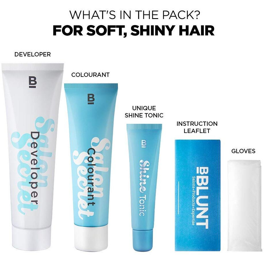 Bblunt Salon Secret High Shine Crme Hair Colour, 100G - Natural Black 1 (Pack Of 1) With Shine Tonic, 8Ml