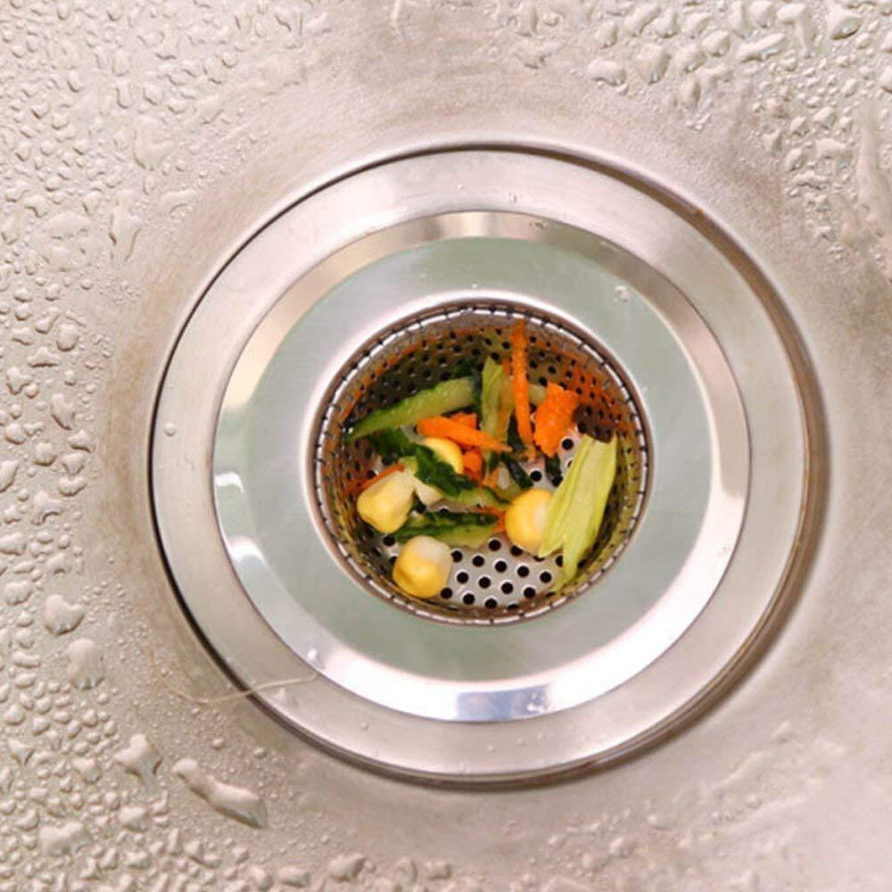 Zollyss 1 Pcs Kitchen Sink Strainer Heavy Duty Stainless Steel Strainer Kitchen Drain Basin Basket Filter Stopper Drainer Sink Jali - 11.5 Cm, 51 Mm