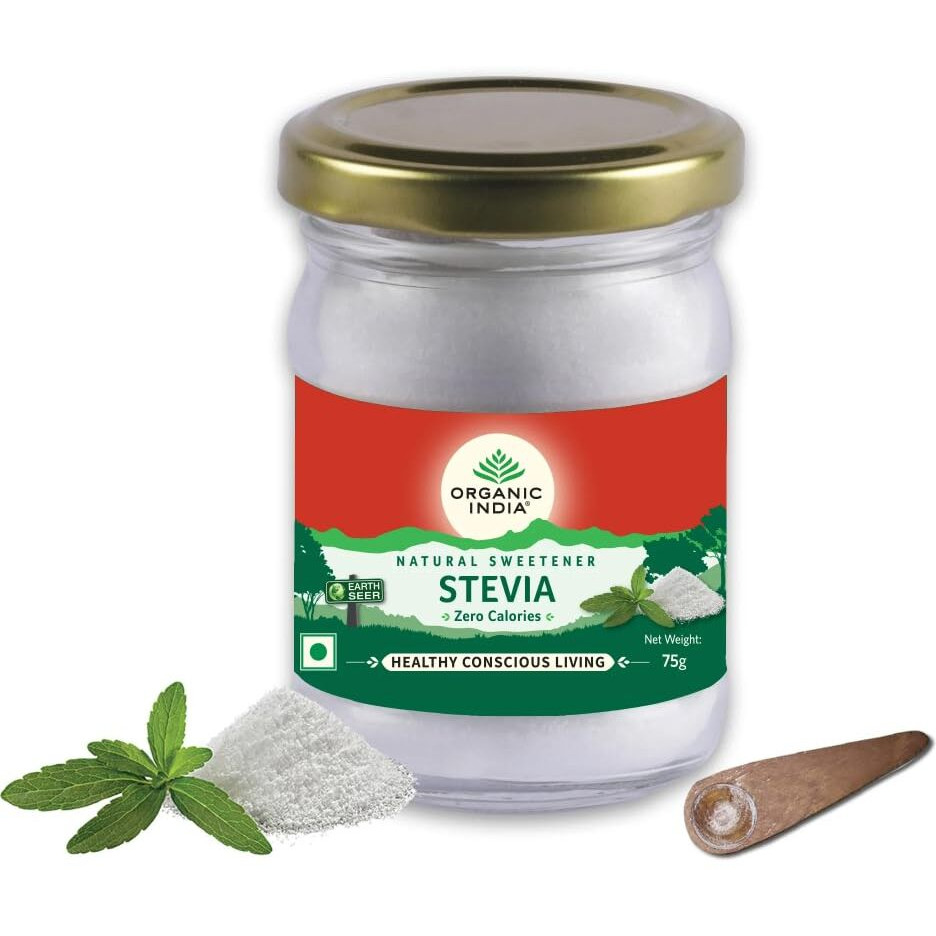 Organic India Stevia Powder || Natural Sweetener || Sugar Free || 75 Gm
