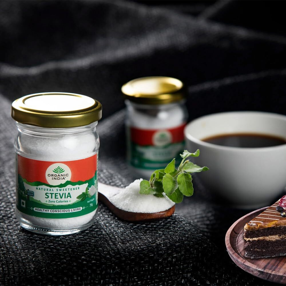Organic India Stevia Powder || Natural Sweetener || Sugar Free || 75 Gm