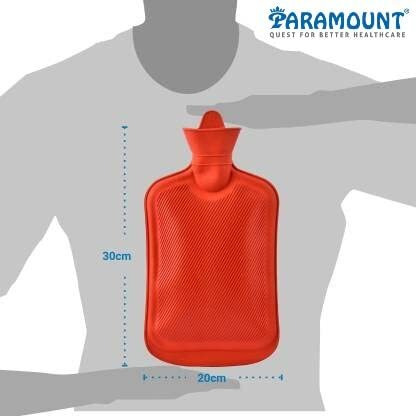 Paramount Hot Water Bottle Bag For Pain Relief | Heating Pad | Hot Water Bag For Pain Relief | Hot Water Bottle | Rubber Bottle- 1.75 Ltr. (Red)