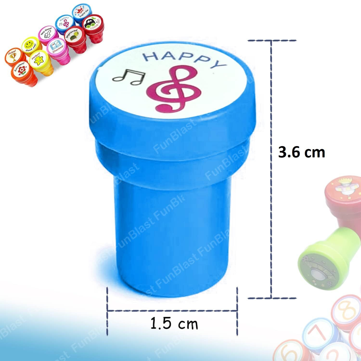 Funblast 10 Pcs Motivation Stamps For Kids - Plastic Stamps Toys Art & Craft For School Supplies Toys For Kids/Boys/Girls- Multicolor