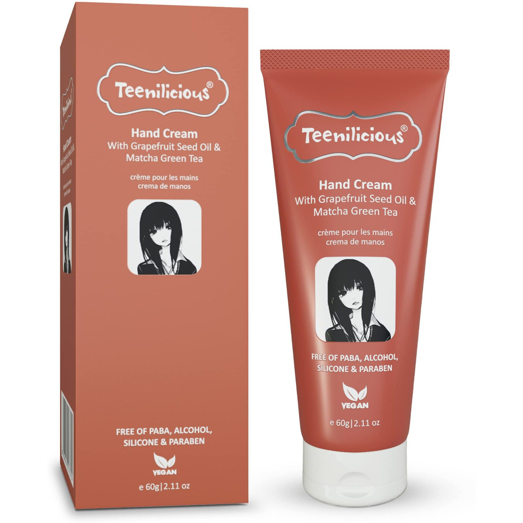 Teenilicious Hand Cream For Women | Winter Cream For Dry And Rough Hand | Grapefruit Seed Oil & Matcha Green Tea | Vegan & Chemical Free | Skin Moisturizing Cream | All Skins Type - 60Gm