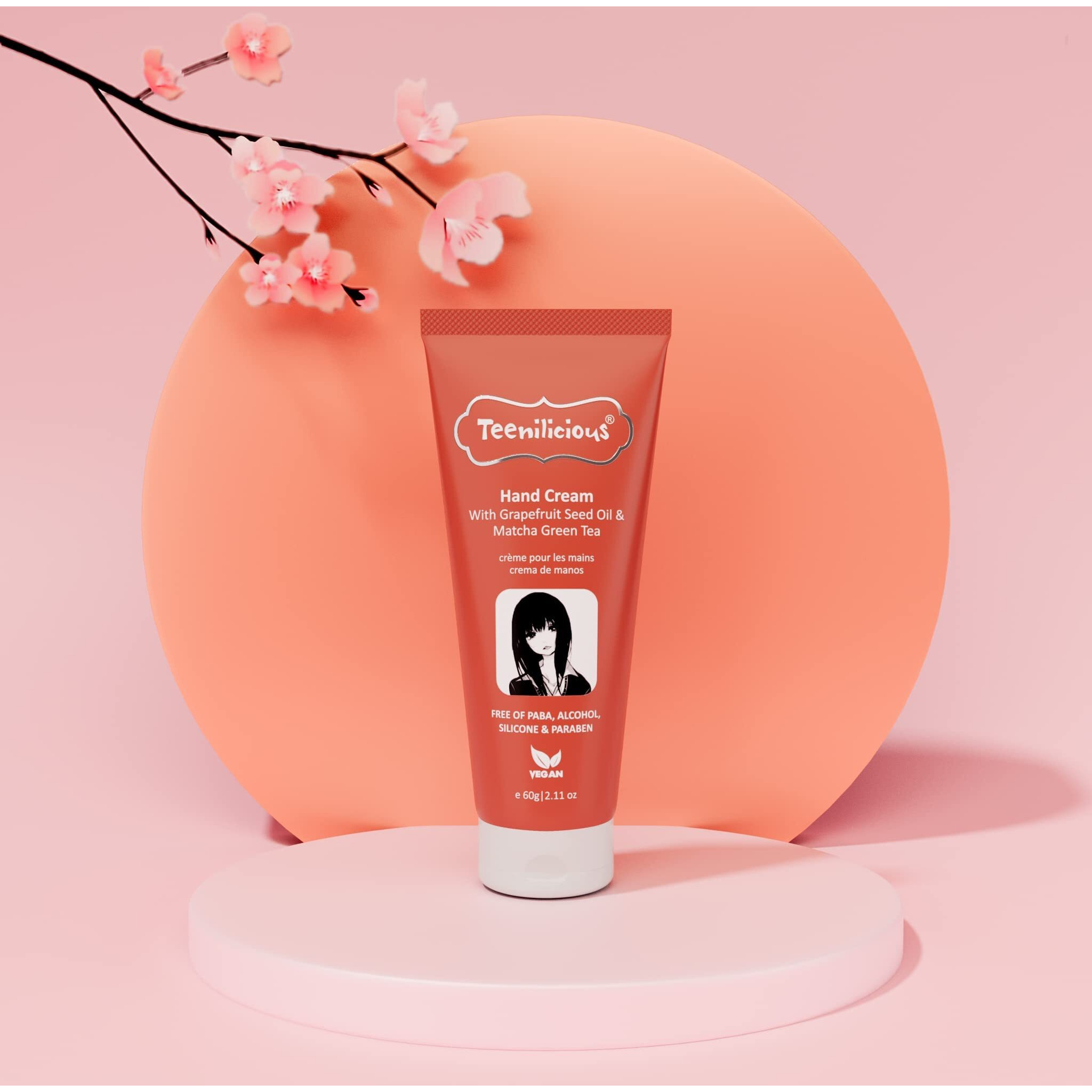 Teenilicious Hand Cream For Women | Winter Cream For Dry And Rough Hand | Grapefruit Seed Oil & Matcha Green Tea | Vegan & Chemical Free | Skin Moisturizing Cream | All Skins Type - 60Gm