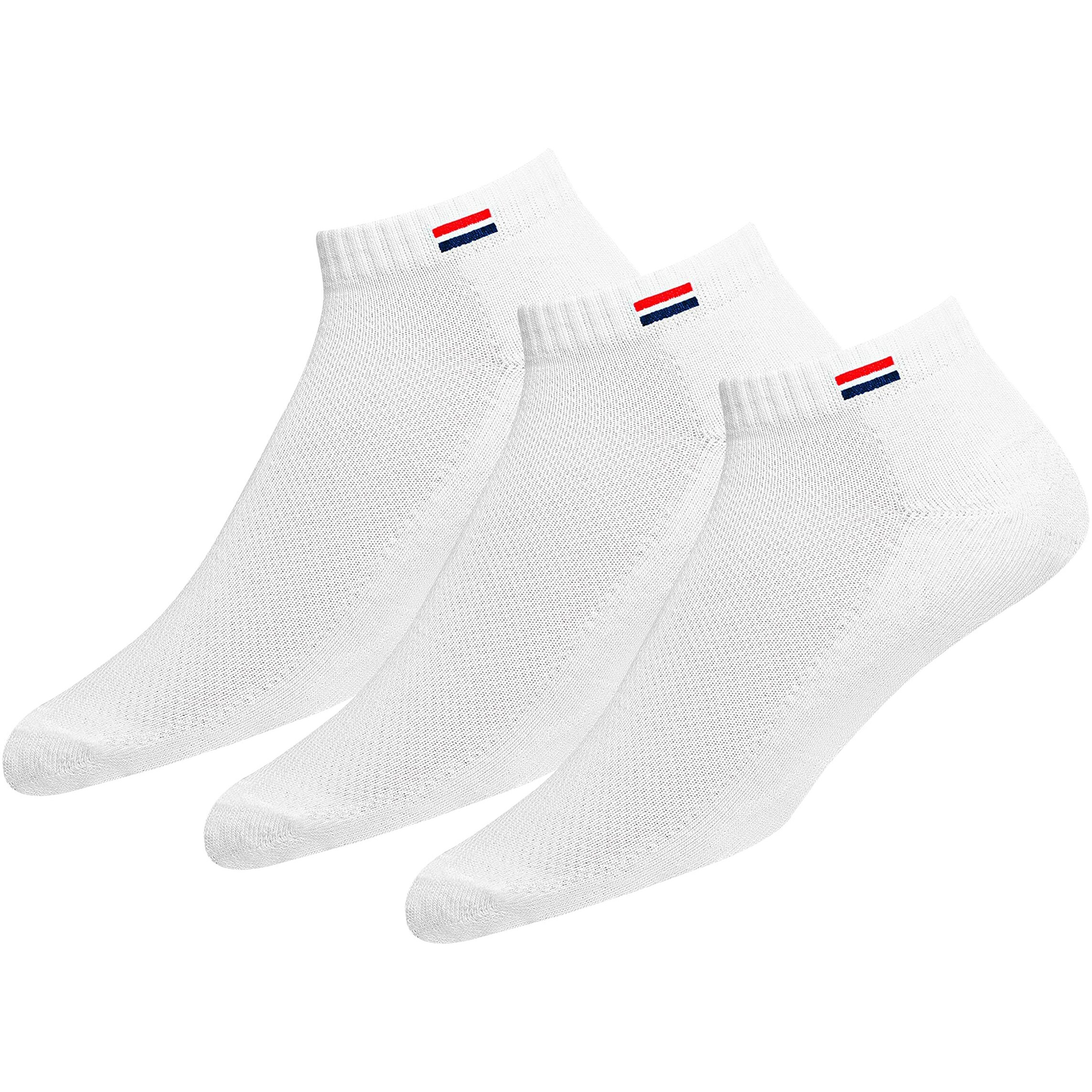 Navysport Socks For Men Solid Ankle Length Cotton Socks, Free Size, Pack Of 3 (White)