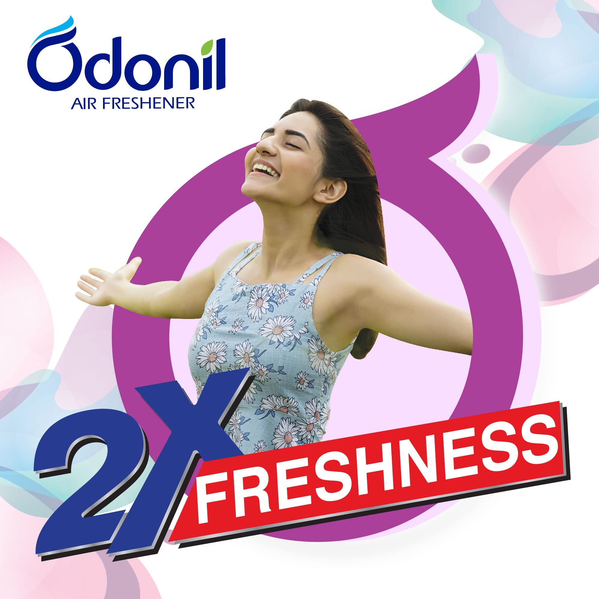 Odonil Bathroom Air Freshner Blocks - 288G (72G*4) | Mixed Fragrances Jasmine, Lavender, Orchid, Rose| Long Lasting Fragrance | Lasts Upto 45 Days