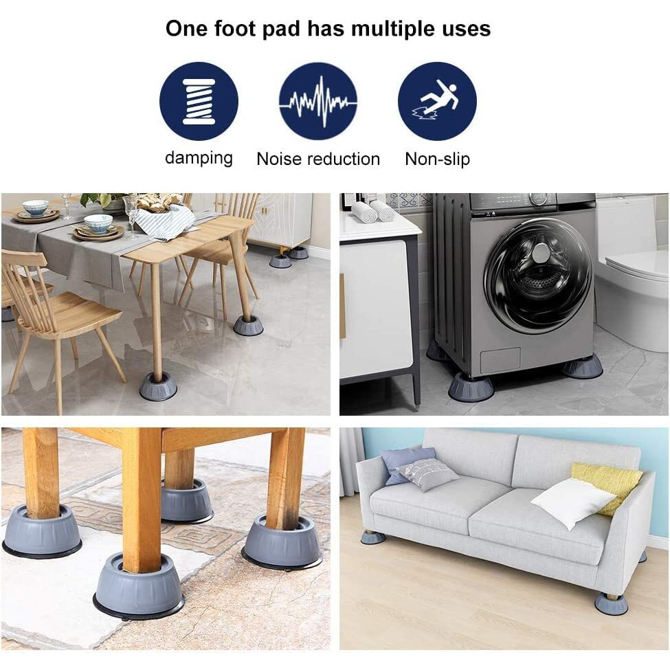 Kmils Washing Machine Stand, Washing Machine Feet Pads & Shock Absorber, Anti-Vibration Pad For Washing Machine (4 Pieces)