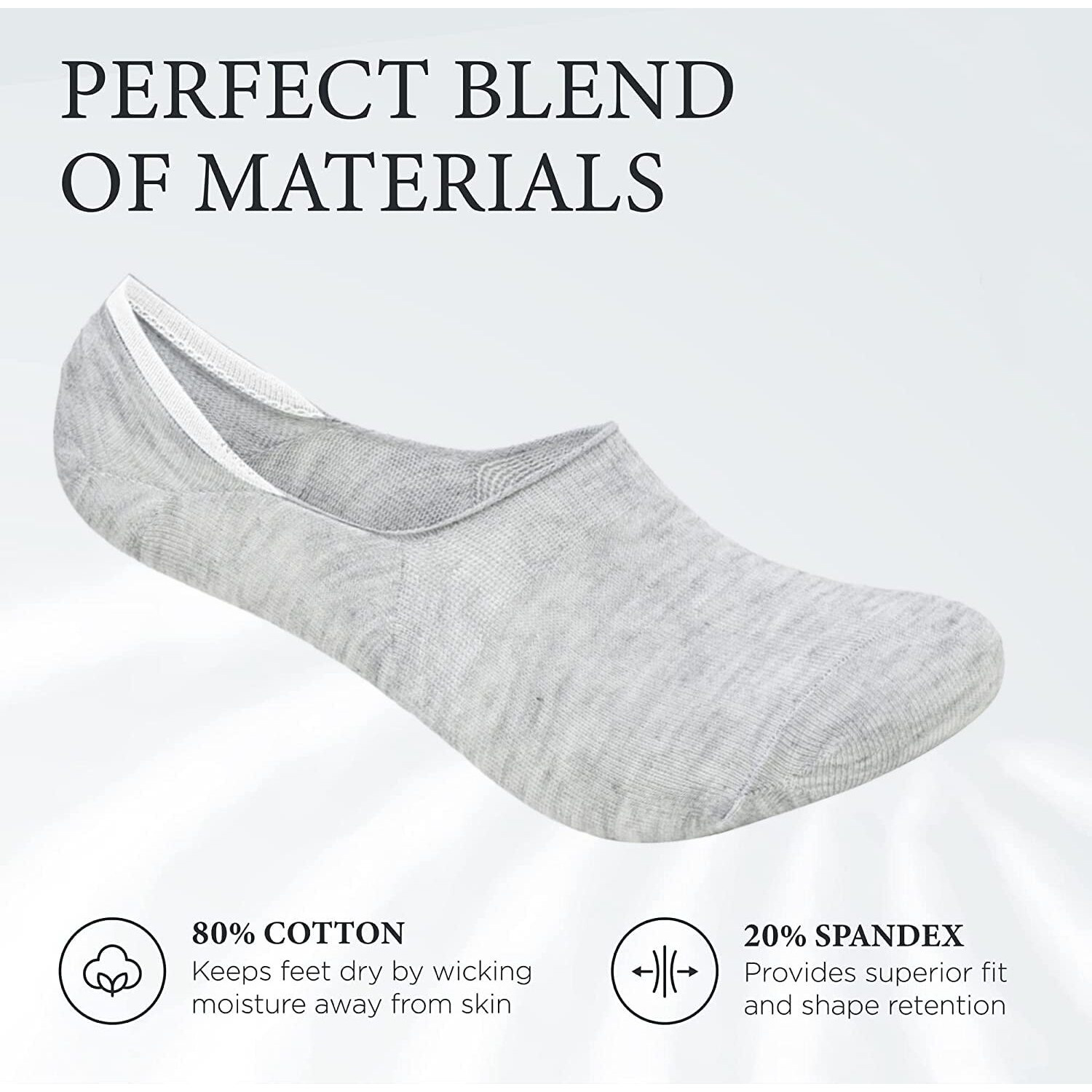 Xjarvis Premium 5 Pairs No Show Low Cut Loafer Socks For Men & Women Non Slip With Combed Cotton Socks For Sports, Running & Hiking, Pack Of 5, Grey (Free Size)