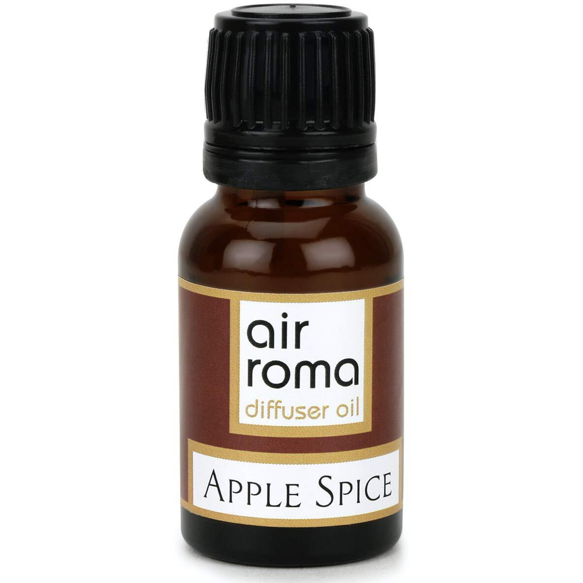 Air-Roma Ceramic Aroma Red Diffuser Burner With 10Ml Apple Spice Oil & 2 Pcs Candles