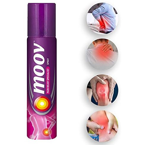 Moov Fast Pain Relief Spray - 80G | Suitable For Back Pain, Muscle Pain, Joint Pain, Knee Pain | 100% Ayurvedic Formula | Suitable For Sports & Gym Related Injuries