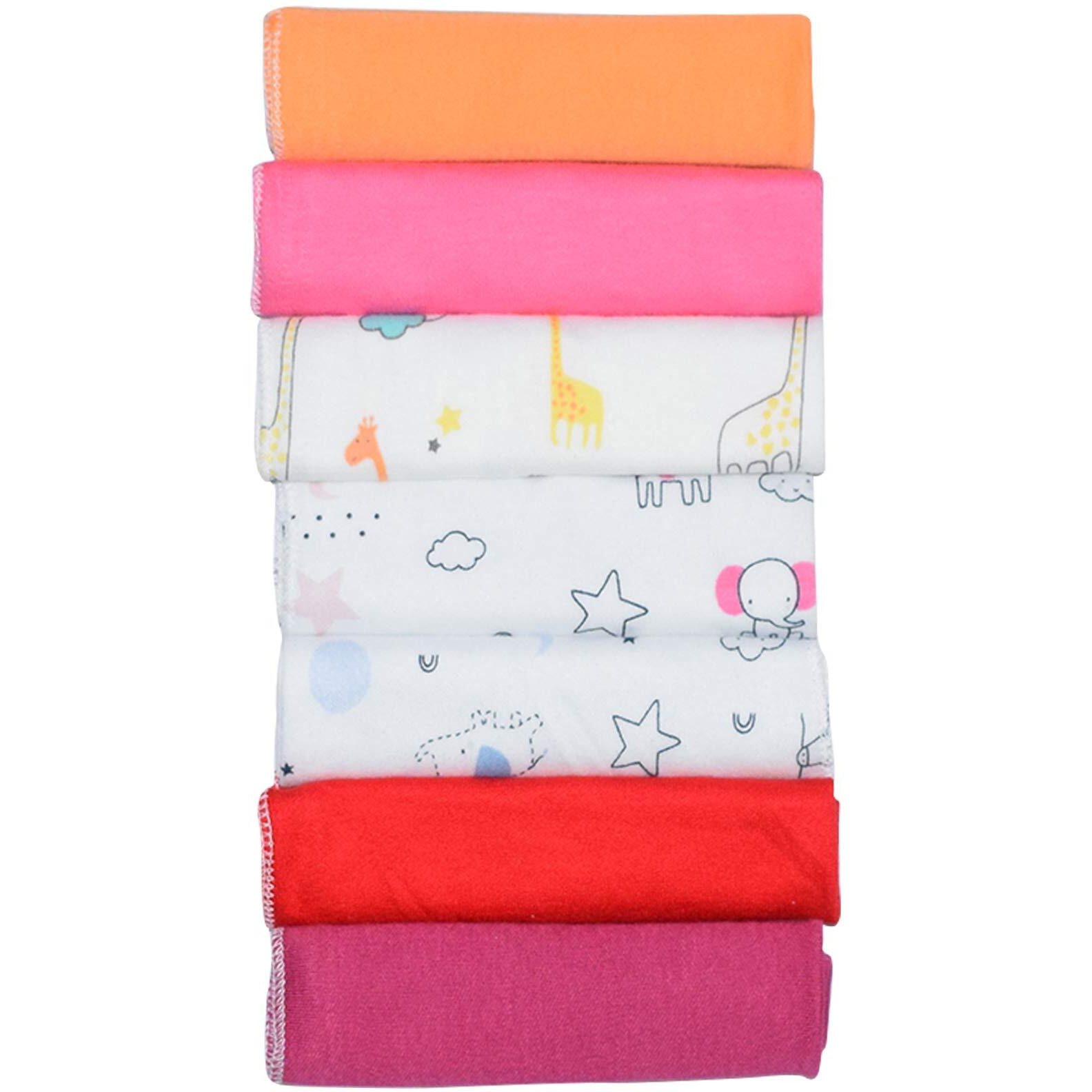 Billy Bum Washcloth For New Born 100% Hosiery Cotton/Reusable Extra Soft Face Towels Washcloth For Babies (7 Pieces) Color May Vary (Pack Of 1)