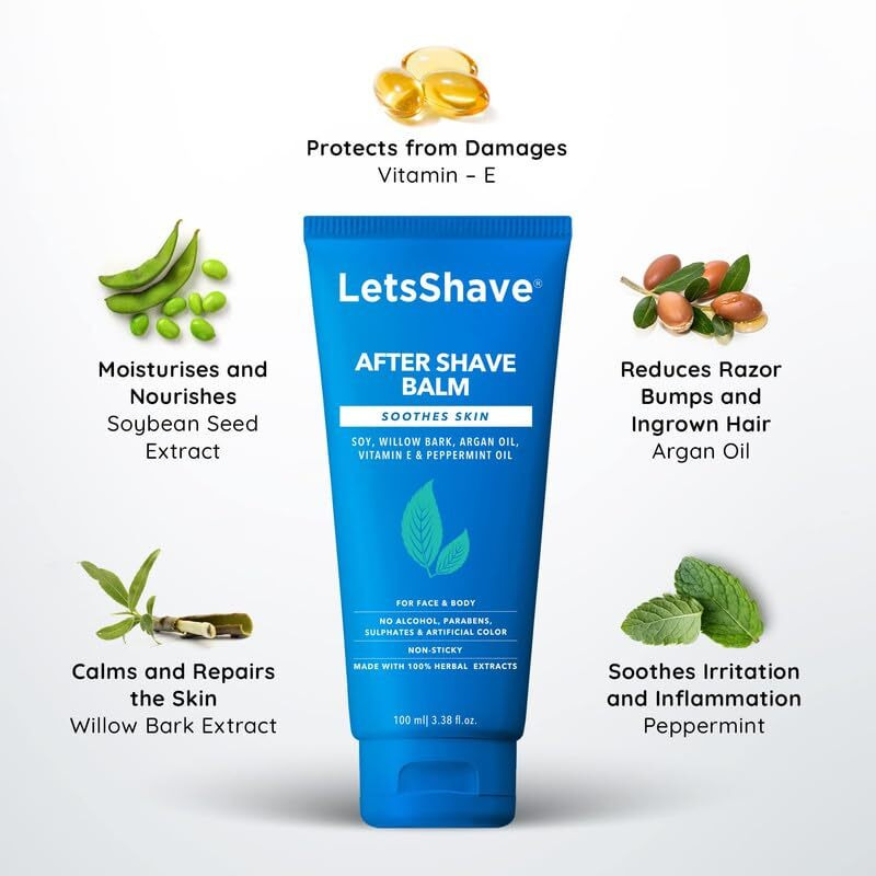 Letsshave After Shave Balm For Men & Women, After Shave Lotion (100Ml)