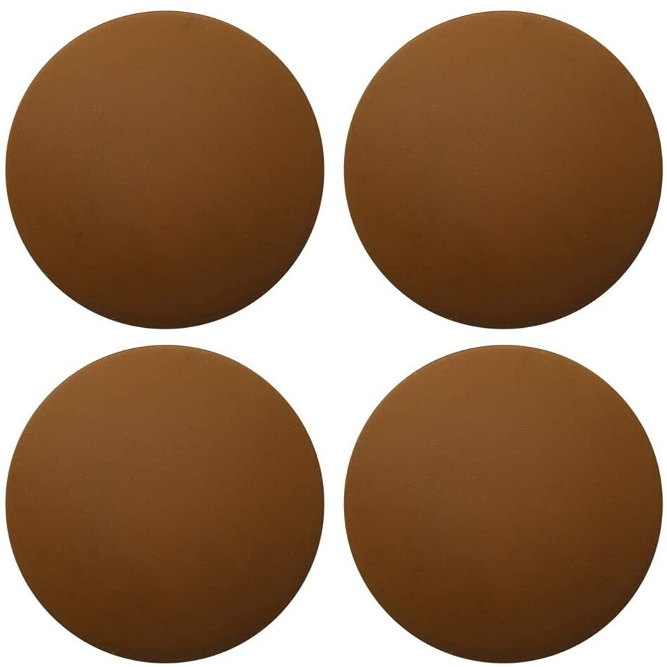 Volo Anti Skid Self Adhesive Scratch Protectors For Carpets, Tiles, Laminates And Hardwood Floors Sticking Round Felt Pads Furniture Noise Insulation (Brown Color 4 Pcs Crash Pads)