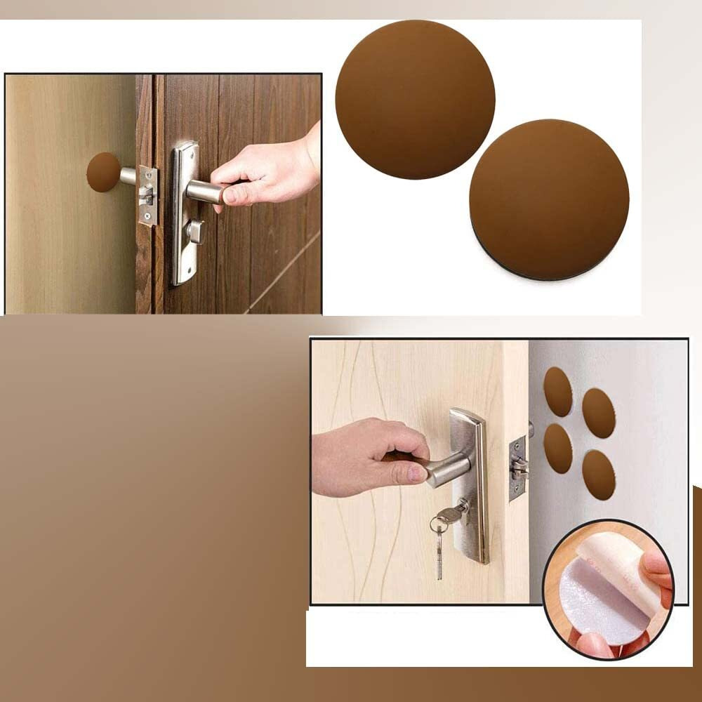 Volo Anti Skid Self Adhesive Scratch Protectors For Carpets, Tiles, Laminates And Hardwood Floors Sticking Round Felt Pads Furniture Noise Insulation (Brown Color 4 Pcs Crash Pads)
