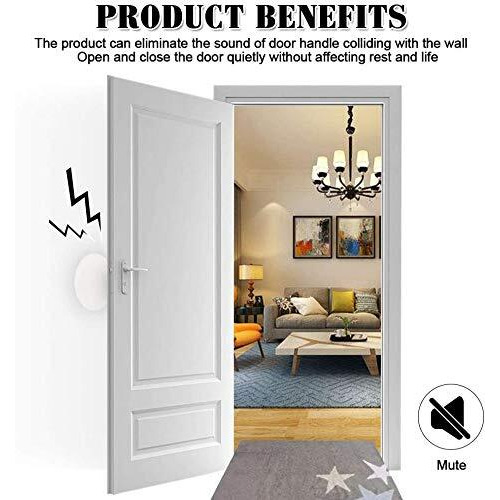 Volo Anti Skid Self Adhesive Scratch Protectors For Carpets, Tiles, Laminates And Hardwood Floors Sticking Round Felt Pads Furniture Noise Insulation Pad (White Color 4 Pcs Crash Pads)