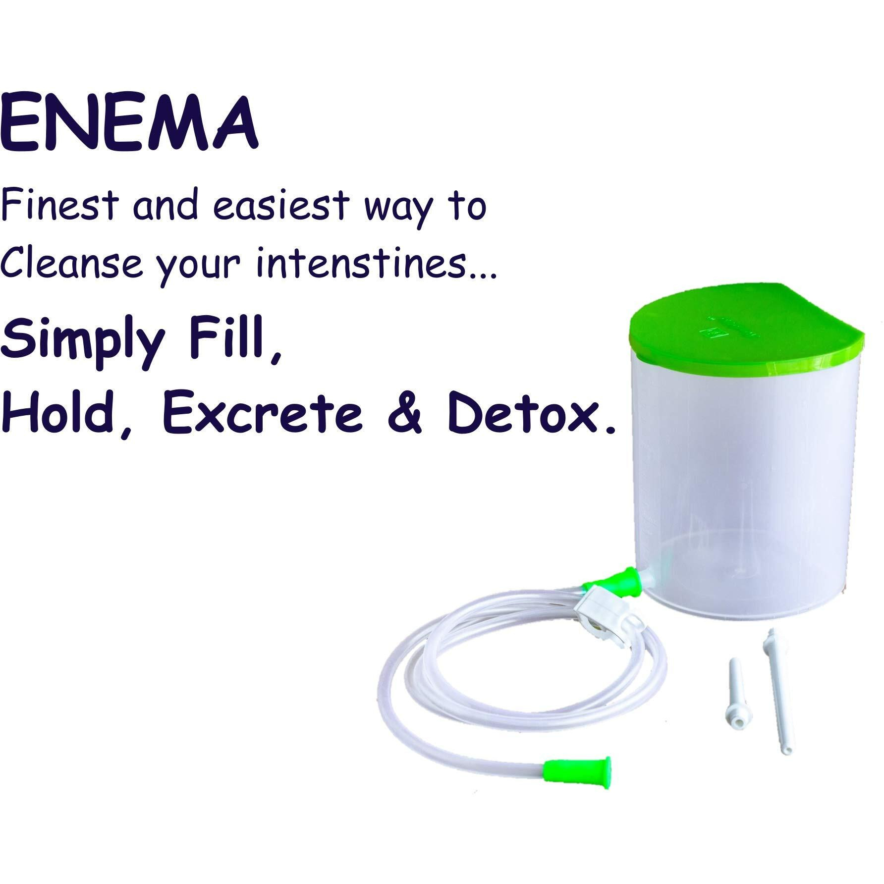 Widely Pure Pvc Enema Kit Satvik 1500Ml, 1 Silicon Tube, 2 Nozzles, 1 Clamp, 1 Enema Tube, 1 Enema Colon Tip With User Manual