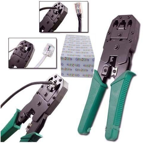 Lapmate 3 In 1 Modular Crimping Tool, Rj45, Rj11 Cat5E/Cat6 Lan Cutter With Cable Cutter