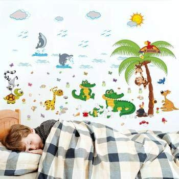 Jaamso Royals Wall Stickers For Kids, Wall Stickers For Kids Room, Kids Wall Stickers For Kids Room, Kids Room Wall Sticker (Dinding Animal Park)