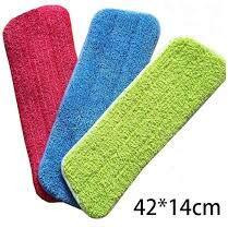 Ts With Techsun Replacement Reusable Microfiber Spray Cleaning Mop Head Cloth Pads, Standard, Multicolour - 3Pieces