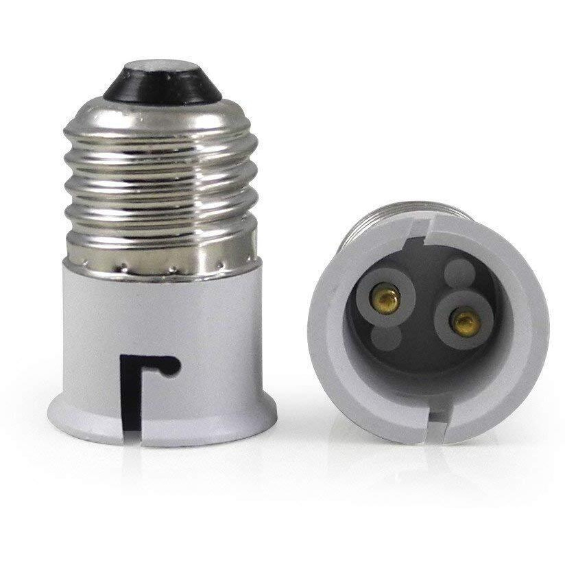 Shopee E27 To B22 Screw Base Led Socket Plastic Lamp Holder Light Bulb Adapter (White,Pack Of 5)