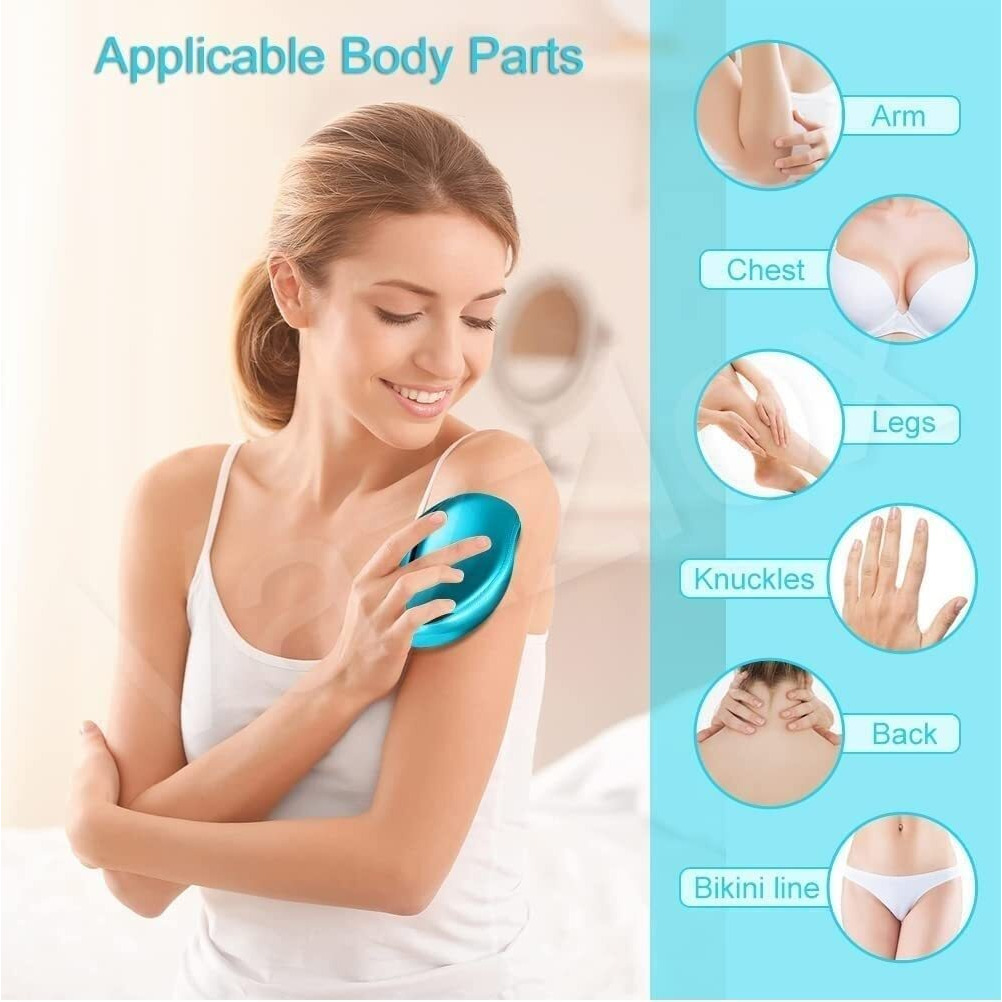 Vazzlox Crystal Hair Remover For Women And Men Upgraded Nano-Crystalline Dots Technology Crystal Hair Eraser For Women Painless Hair Remover For Women Reusable Hair Removal Stone Hair Removal Crystal
