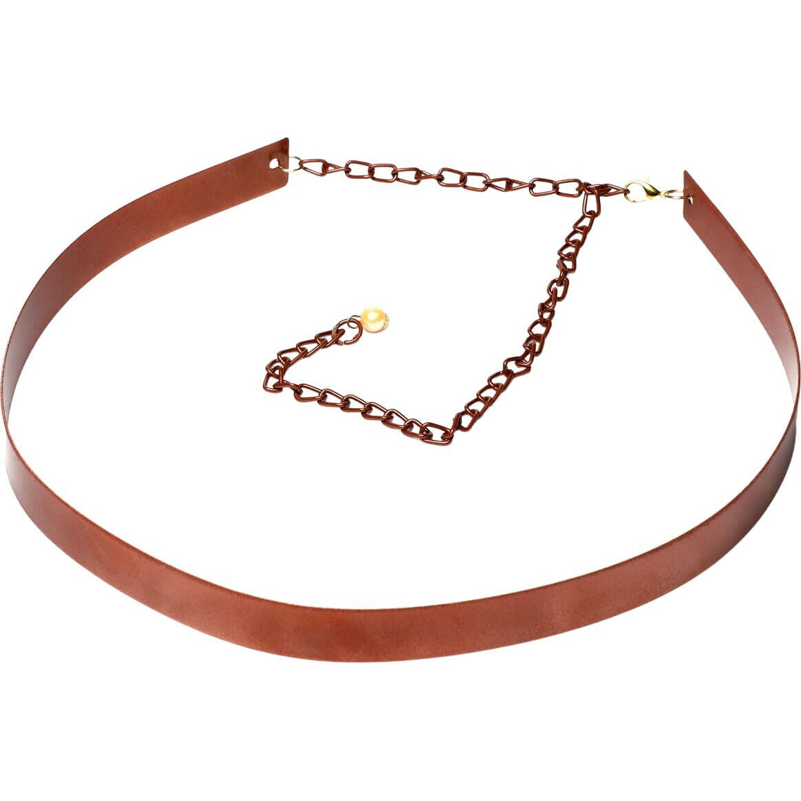 Fabme Women's Metal Adjustable Belt For Saree, Western Dress, Traditional Dress, Party Designer Wear (Copper, 2 Cm Wide)