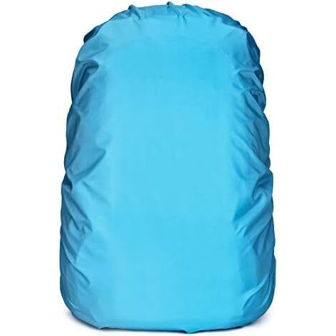Mutmain Bag Cover Waterproof 40L To 50L Rain Cover For Backpack Bags, Tail Bag Cover, Treking Bag Covers Dust Proof, Rainproof, Rubberized Material, Elastic Adjustable Size (Blue-45Lto60L)