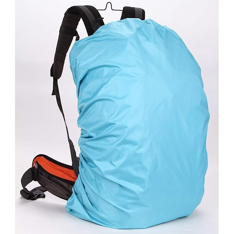 Mutmain Bag Cover Waterproof 40L To 50L Rain Cover For Backpack Bags, Tail Bag Cover, Treking Bag Covers Dust Proof, Rainproof, Rubberized Material, Elastic Adjustable Size (Blue-45Lto60L)
