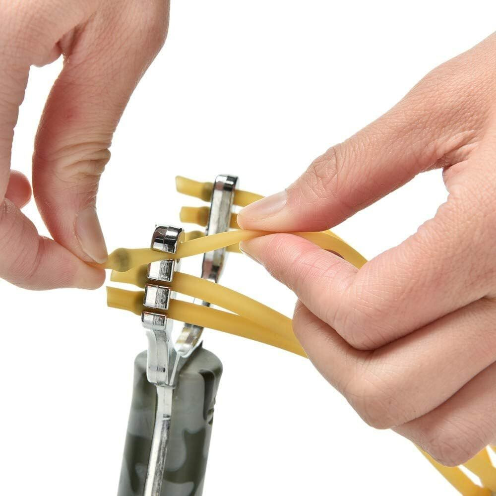 Fapiwen Slingshot With Rubber Band, Adjustable Alloy Catapult, Rubber For Boys Adult For Outdoor Games (Pack Of 1)