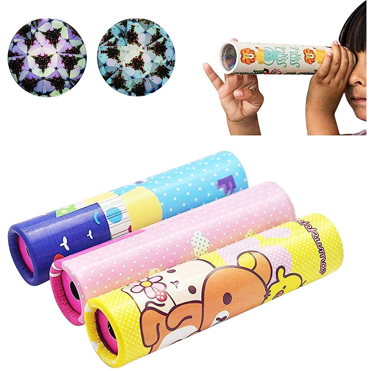 Parteet Birthday Party Return Gifts - Pack Of 6 Pcs Fun Magic Kaleidoscopes - Children Educational Science Toy