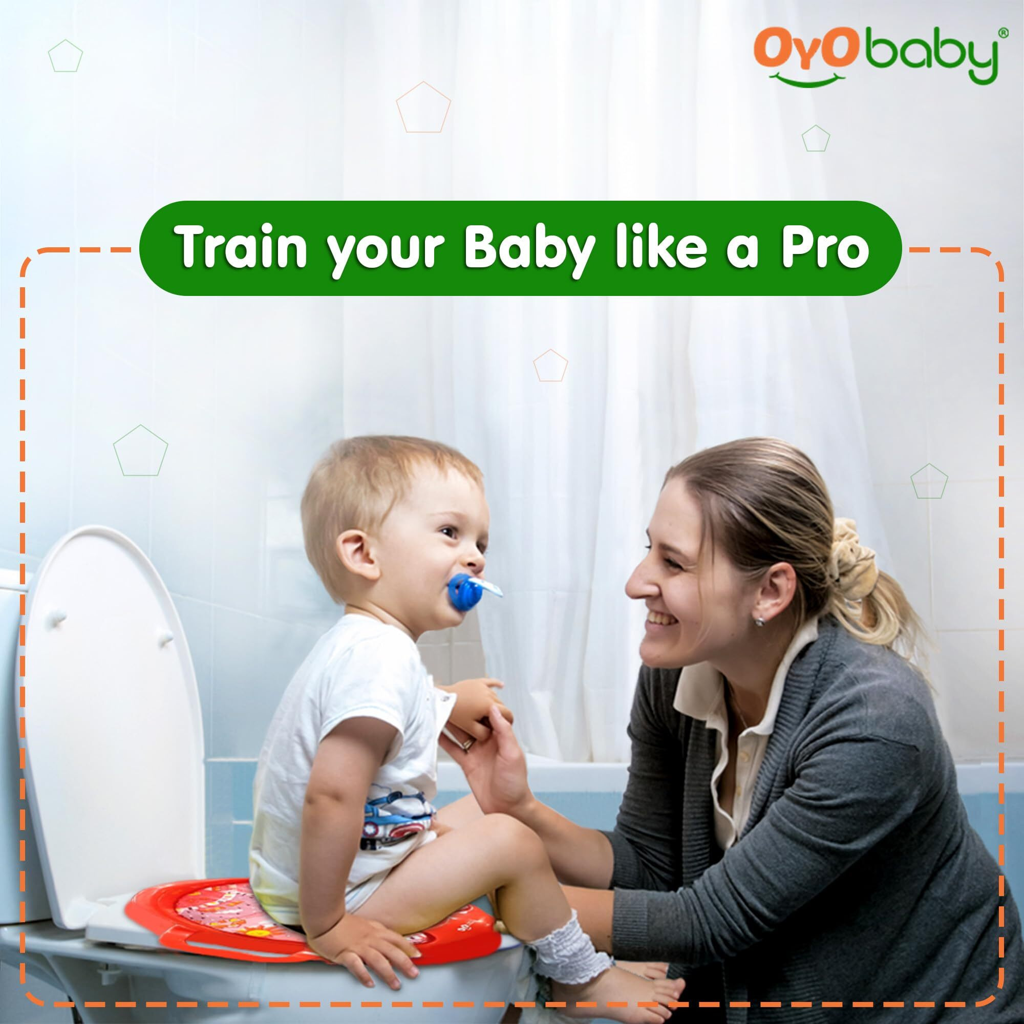 Oyo Baby Plastic Toilet Seat Safe Soft Training Seat|Ideal For Toddlers|Diaper-Free Training|Suitable For Potty Training Of Boys&Girls (Red)
