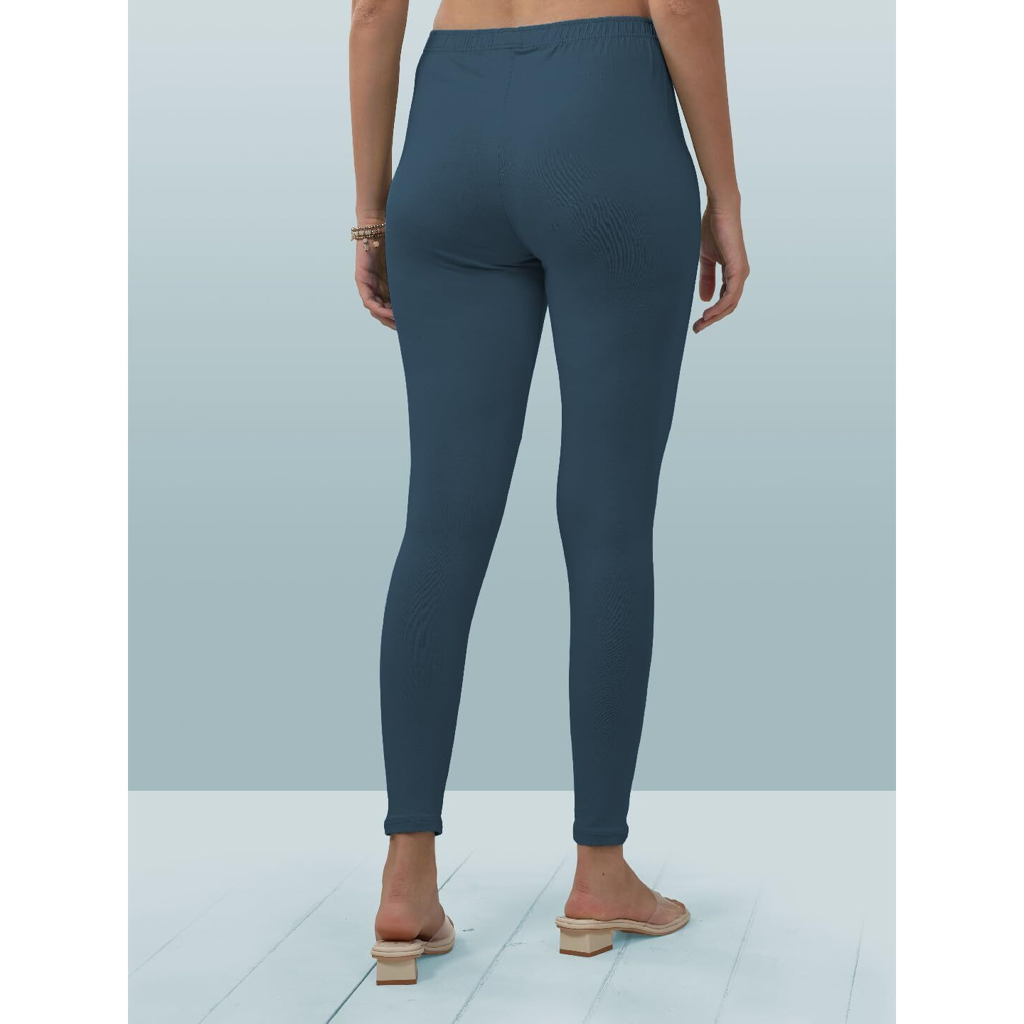 Lyra Women Solid Premium Cotton Ankle Length Leggings | Mid-Waist | Fashionwear