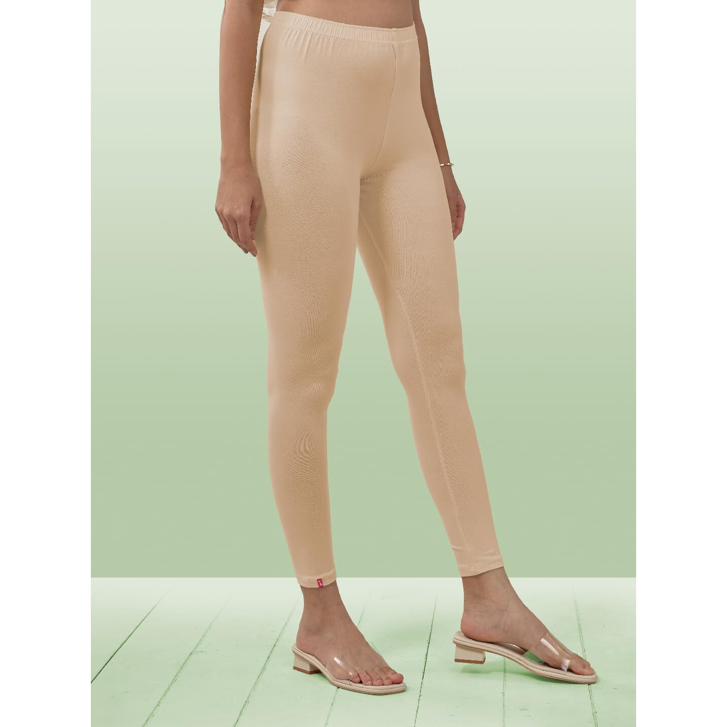 Lyra Women Solid Premium Cotton Ankle Length Leggings | Mid-Waist | Fashionwear