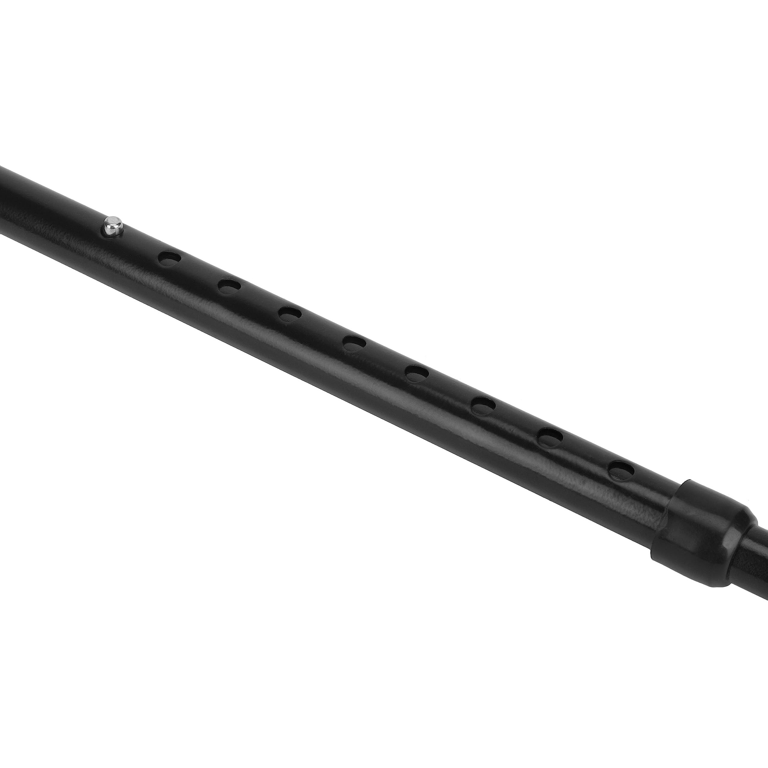 Dr. Torso All New Walking Stick With Adjustable Height | Anti-Slip Base For Patients, Old People Or Physically Challenged (Black)