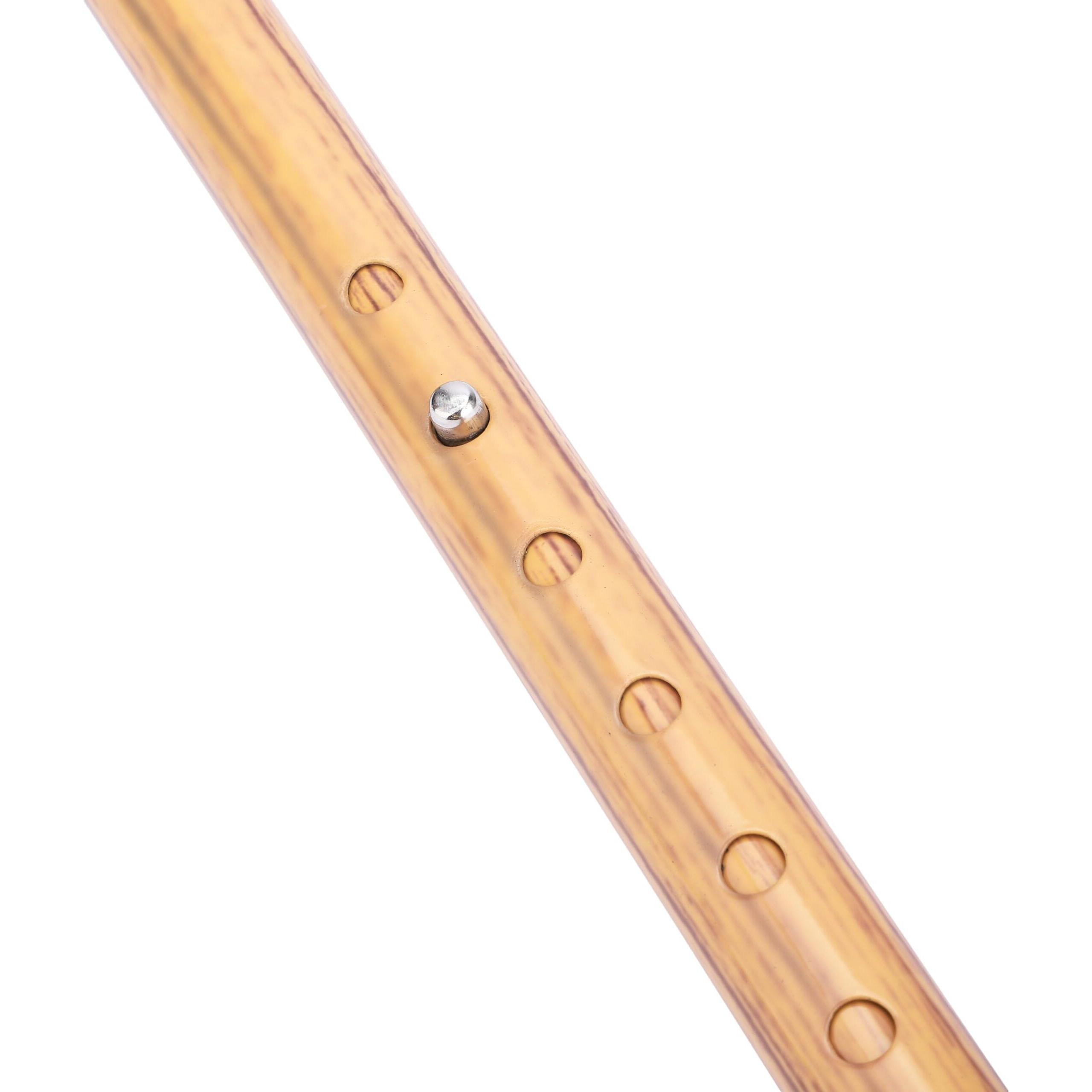 Dr. Torso Walking Stick With Adjustable Height | Strong Mild-Steel Body For Patients, Old People Or Physically Challenged (Wooden Finish)