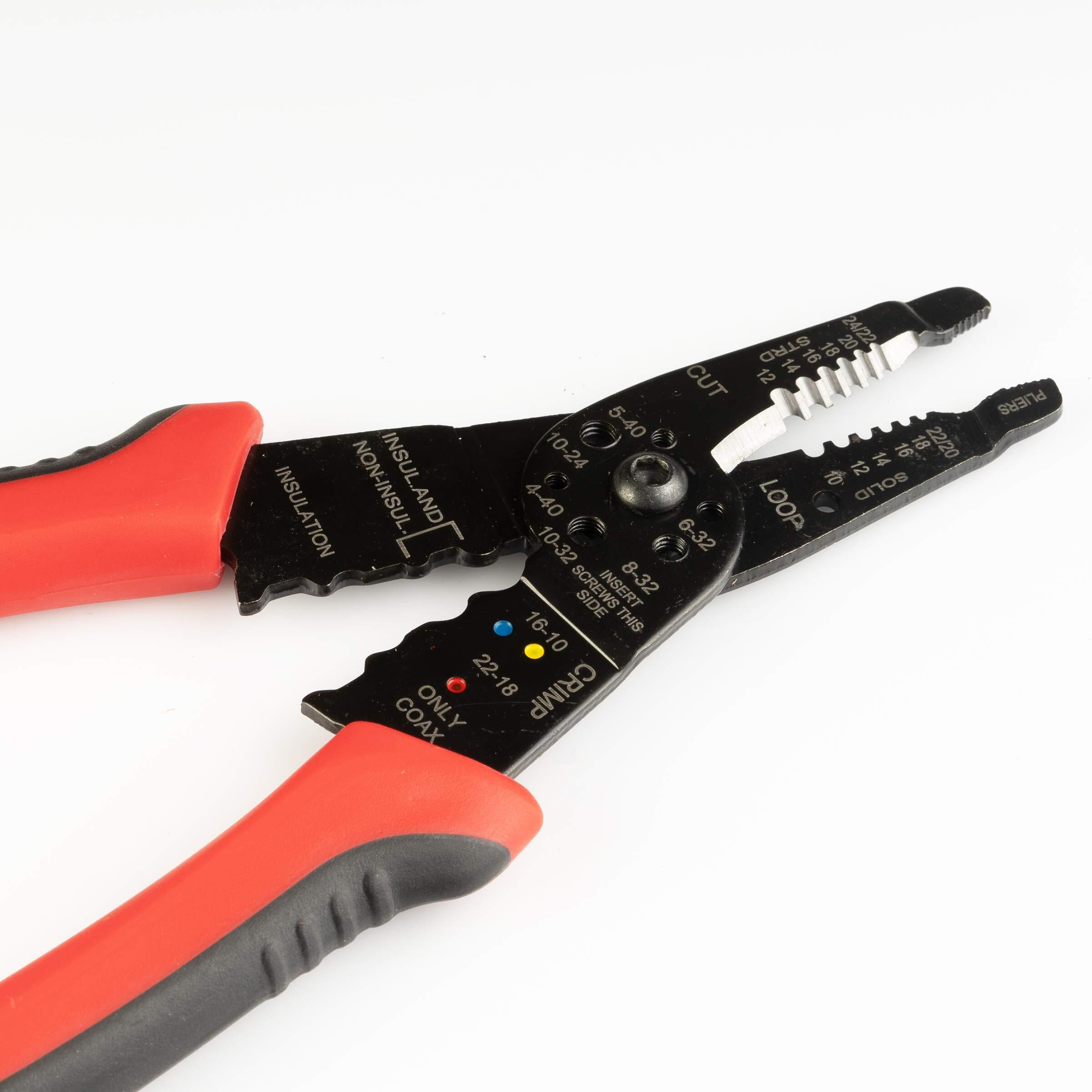 Agaro Multi-Purpose Wire Stripper & Cutter, 10-22 Awg/0.6-2.6 Mm Solid Copper Wire Or Aluminum Cables